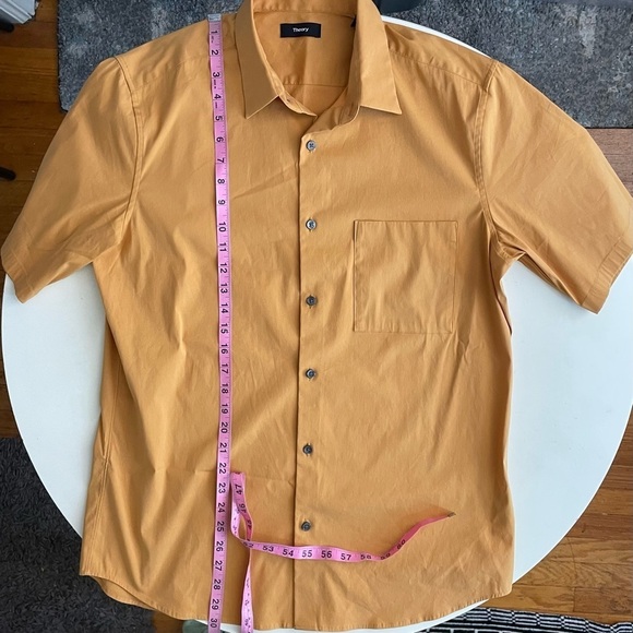 Theory Men’s Menlo Fairfax Performance Short Sleeve Button Down Shirt Medium - Picture 2 of 9